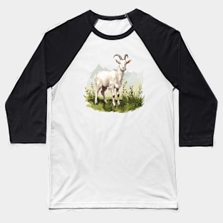 White Goat Baseball T-Shirt
